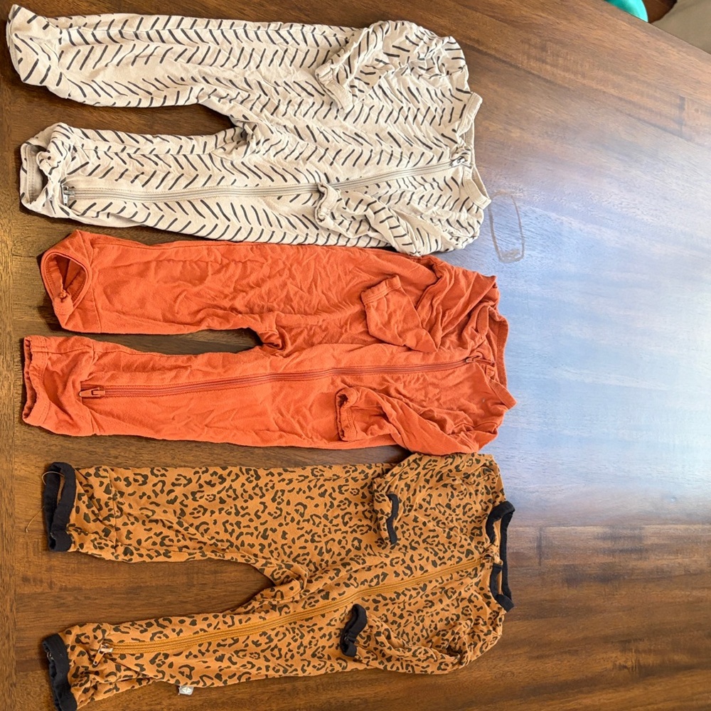 Kyte BABY Fall Zippered Long Sleeve Rompers